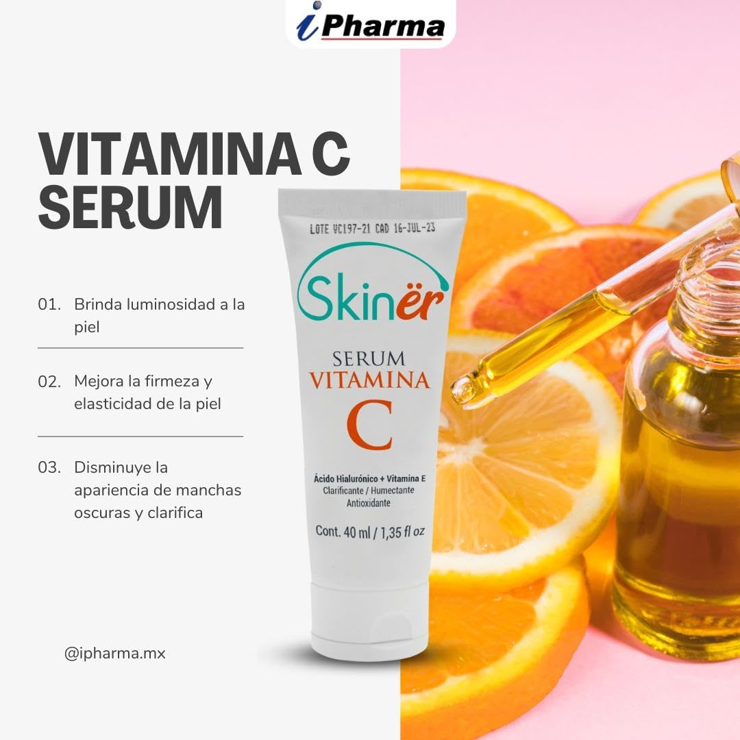 Vitamina C Facial Skinër envase blíster 40 ml. Reduce manchas ligeras y líneas de expresión