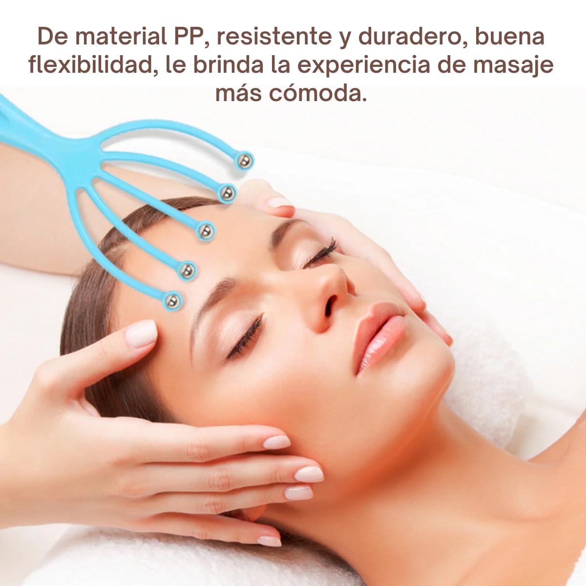 Duo Masajeadores Cuero Cabelludo Esferas Giratorias Acero Inoxidable alta Calidad Masaje Capilar + Aceite Crecimiento Cabello Solucion Regenera Detiene Caida Cabello