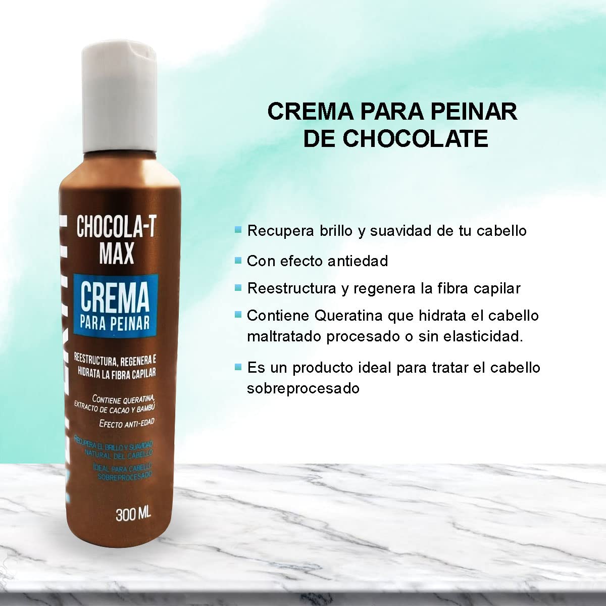 Kit Nefertiti Chocola-T Mascarilla Doble Keratina y Crema Peinar Keratina Cabello Severamente Dañado