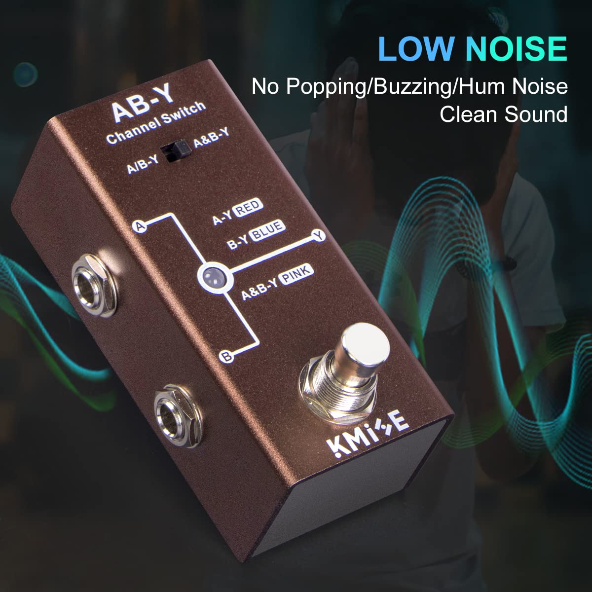 lotmusic Pedal de efectos de guitarra eléctrica Mini tipo único DC 9V True Bypass (ABY)