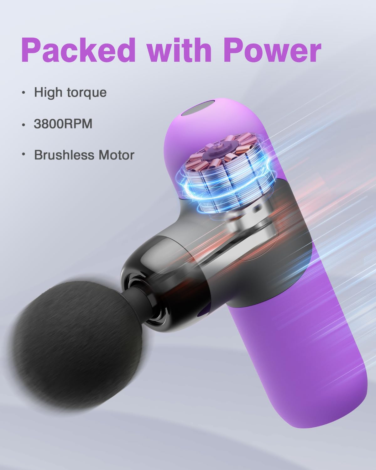 Morelax Mini Pistola De Masaje Portátil De Percusión Muscular De Tejido Profundo, Masajeador Deportivo Eléctrico De Mano Con 6 Cabezales De Masaje Y 4 Velocidades, El Mejor Regalo.