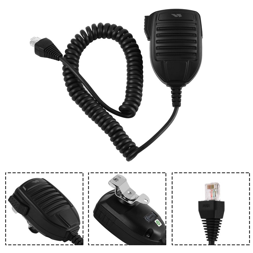 Micrófono Móvil Vbestlife MH-67A8J Negro 8 Pines para Radio Yaesu/Vertex VX2500 VX2508 VX2208 VX2108