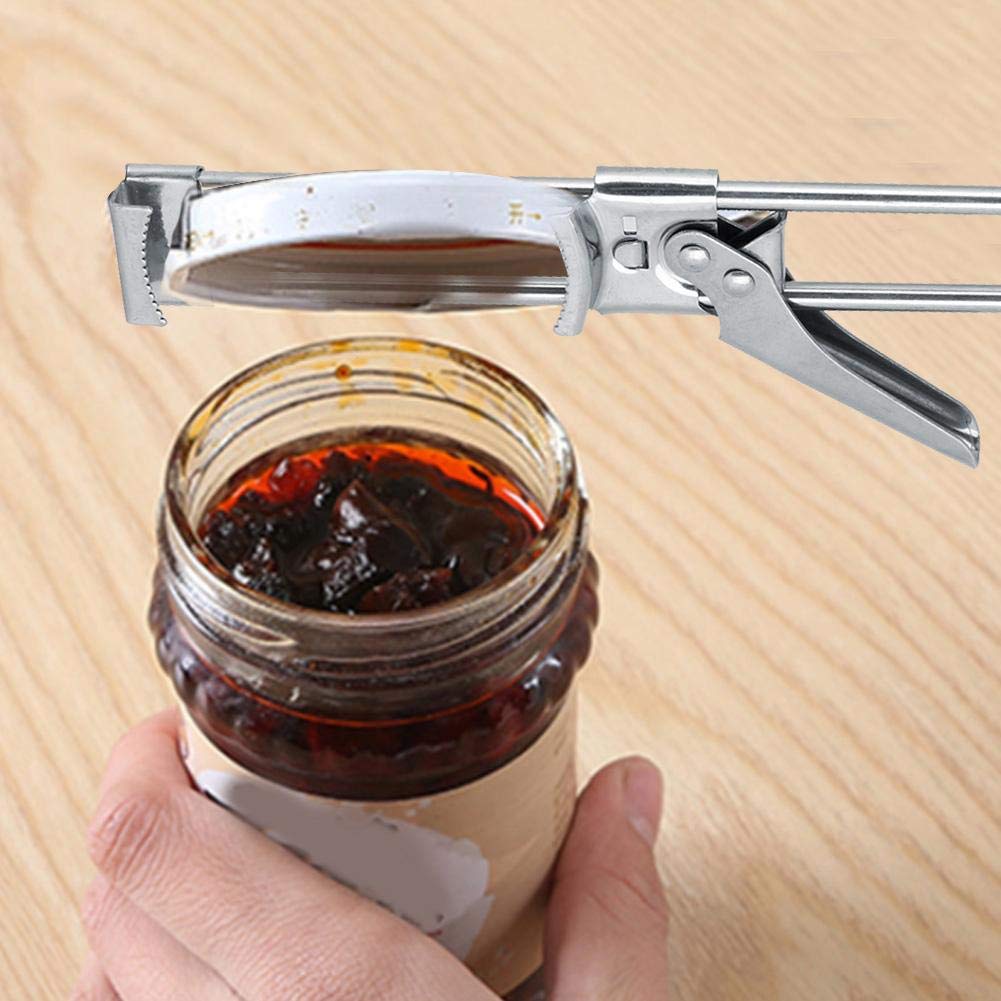 Abrelatas de Acero Inoxidable Ajustable con Tapa Manual que se Abre Fácilmente