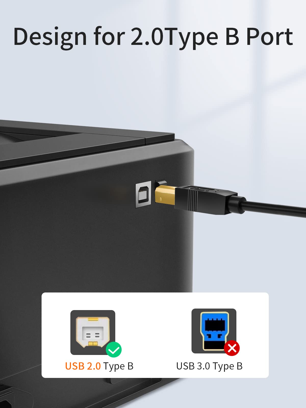 CableCreation Cable de impresora USB C 1 metro, cable de impresora USB C a B, cable de impresora de escáner a cable MIDI USB C para controlador MIDI de piano digital Yamaha Casio controlador de DJ