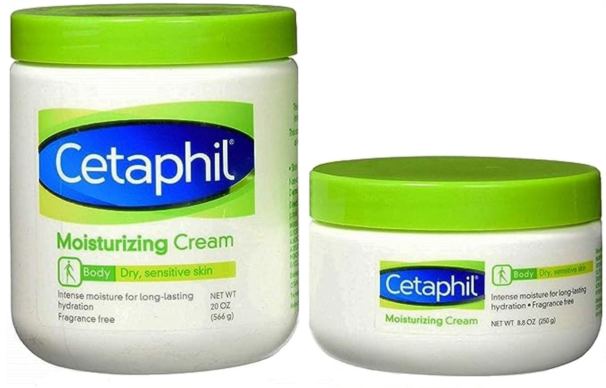 Cetaphil Moisturizing Cream 2 Pack, One 566 gr / 20 oz + One 250 gr / 8.8 oz