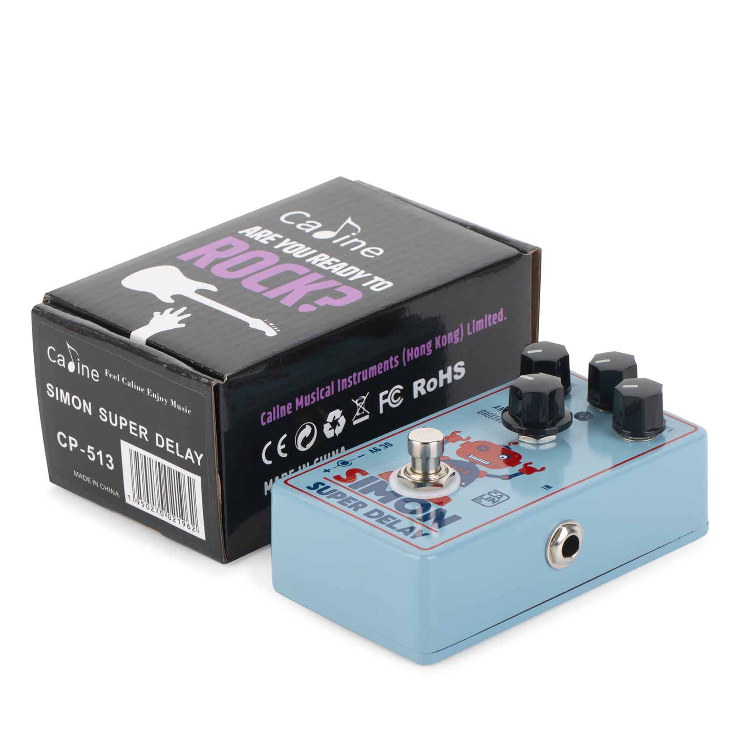Caline CP-513 Simon Super Delay Pedal de efecto guitarra con opciones digitales, analógicas y de cinta