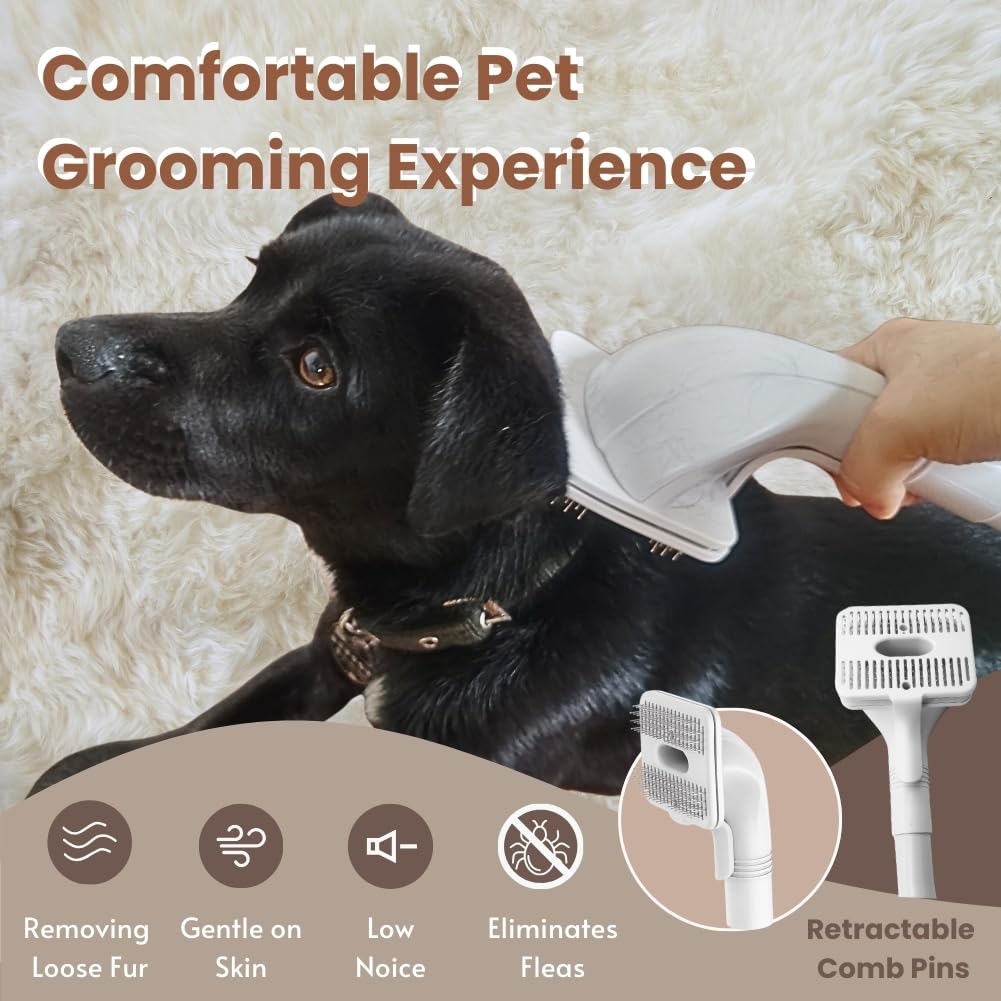 Cepillo para Mascotas IZSOHHOME Azul Desprendimiento y Limpieza Automática para Pelo Largo o Corto