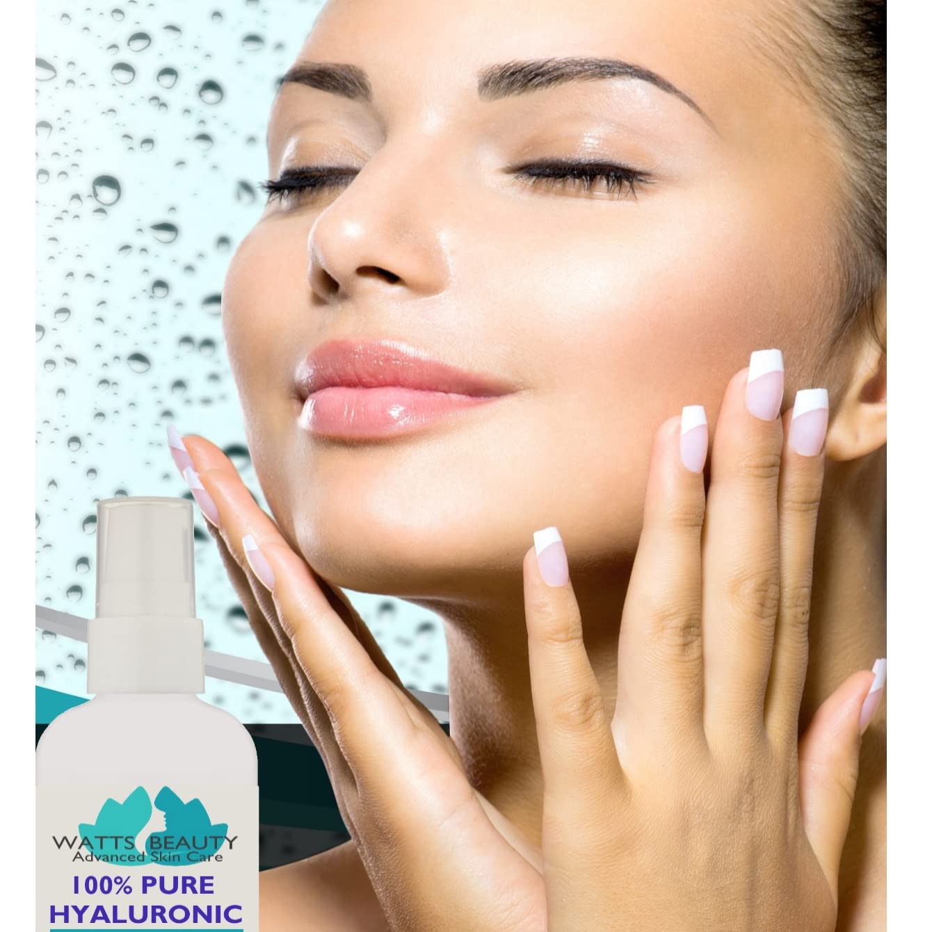 Serum Concentrado de Ácido Hialurónico 100% Puro para el Rostro - Sin Alcohol, Vegano, Hecho en EE.UU. - Combate Arrugas, Líneas de Expresión y Piel Seca - Hidratante y Reafirmante - Watts Secret