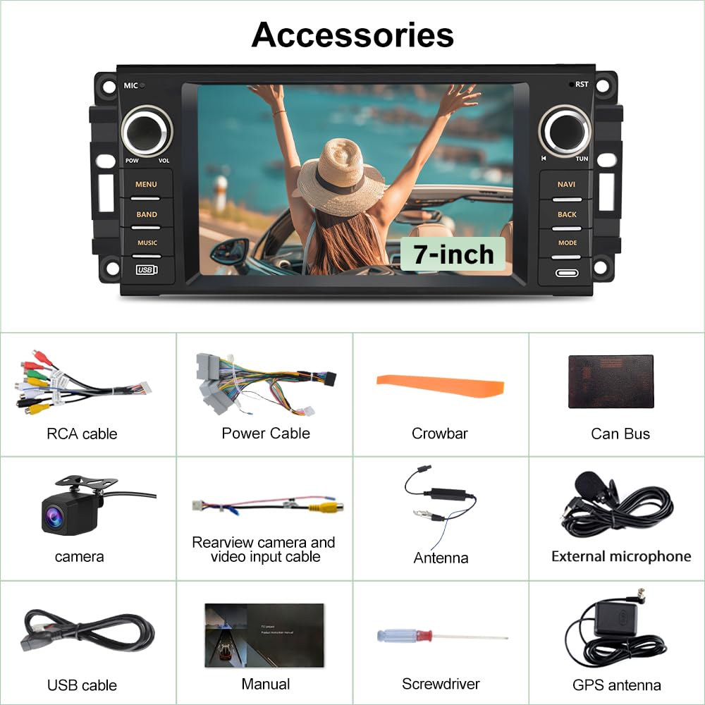 Vratzn Android 13 - Radio estéreo de coche para Dodge RAM 1500 2500 3500 2009 2010 2011 2012 con cámara inalámbrica CarPlay/Android Auto/GPS/HD y Bluetooth