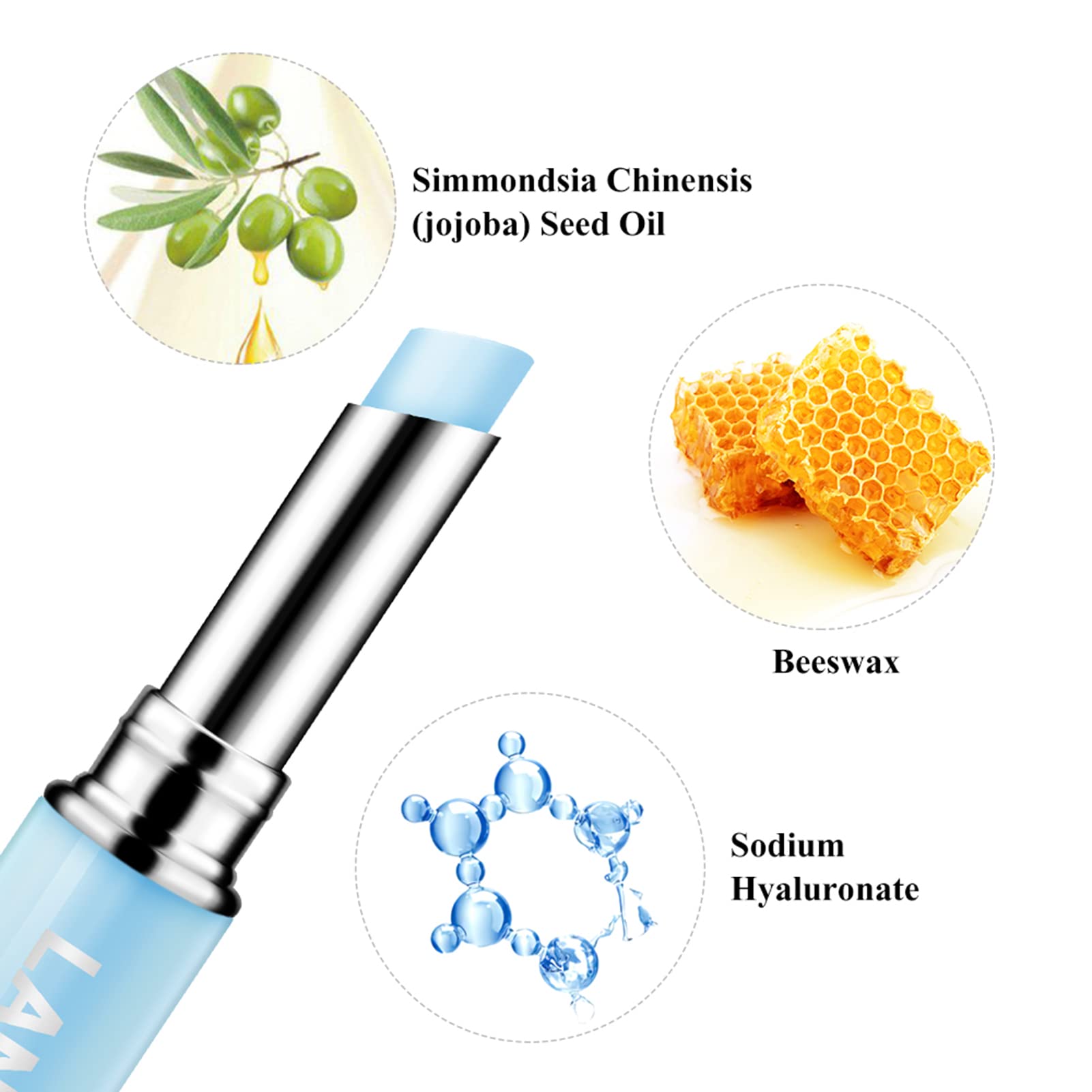 SZITW Bálsamo labial con ácido hialurónico Relleno labial Extracto natural Desvanecimiento de las líneas labiales Lápiz labial nutritivo Hidratante Cuidado labial duradero Uso diario