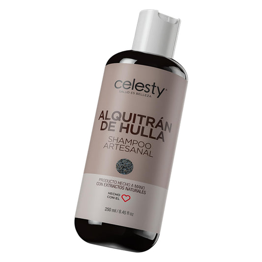CELESTY | Shampoo sin Sulfatos y Parabenos - Shampoo Alquitrán | Alivio para Dermatitis Seborréica y Psoriasis - Ideal para el Cuidado del Cabello Limpio y Saludable | 250ml