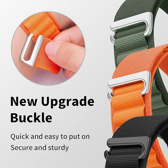 BuFan Band Case para Apple Watch 49mm 45mm 44mm 41mm 40mm para iWatch Serie 8 7 SE 6 5 4 3 2 1, Correa Deportiva Militar Resistente para Hombres y Mujeres