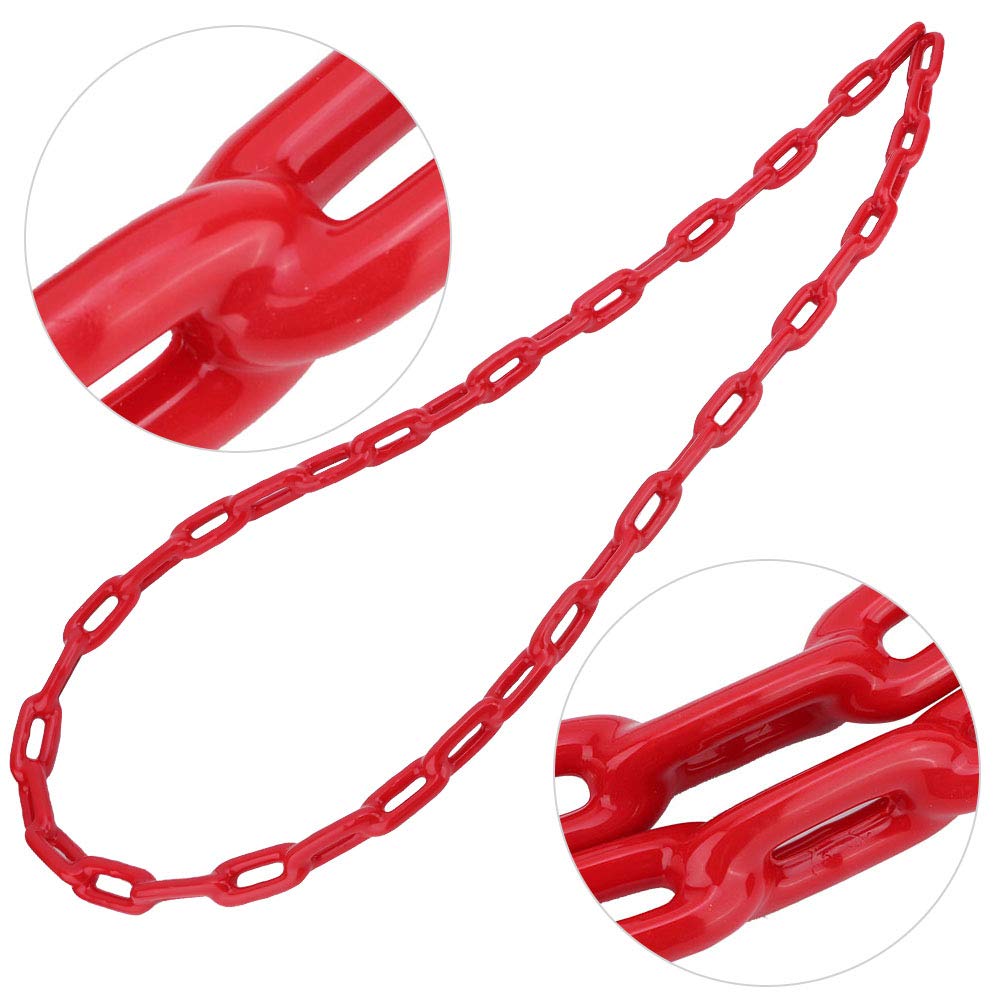 Alomejor Cadenas oscilantes Hierro Recubierto Cadena oscilante Cuerda Marco de Escalada Patio de la Yarda Cadena de eslabones oscilantes 1.5 M para Accesorio de Asiento Giratorio(26 * 22 * 3cm-Rojo)