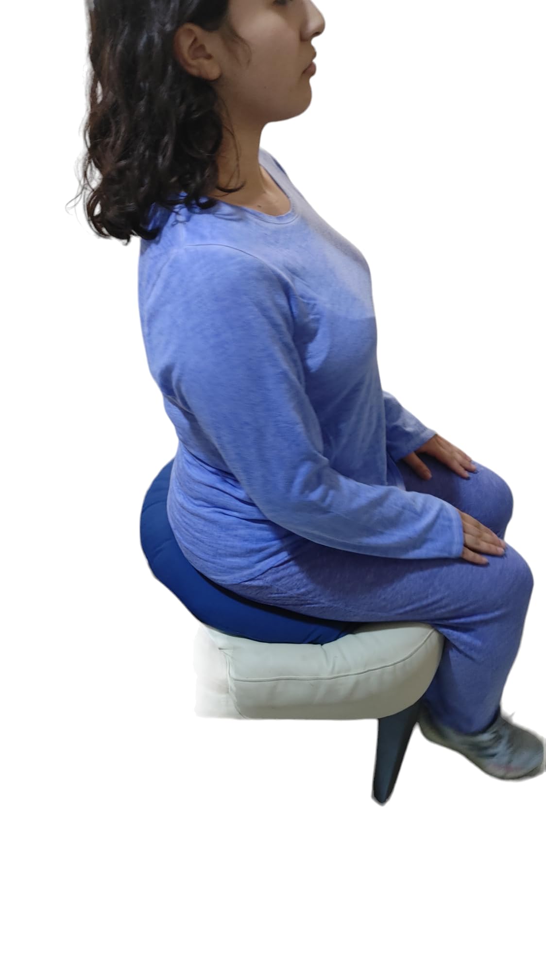 Almohada Ortodóntica Pelo de Angel Negra Dona Grande para Silla de Ruedas o Asiento de Oficina