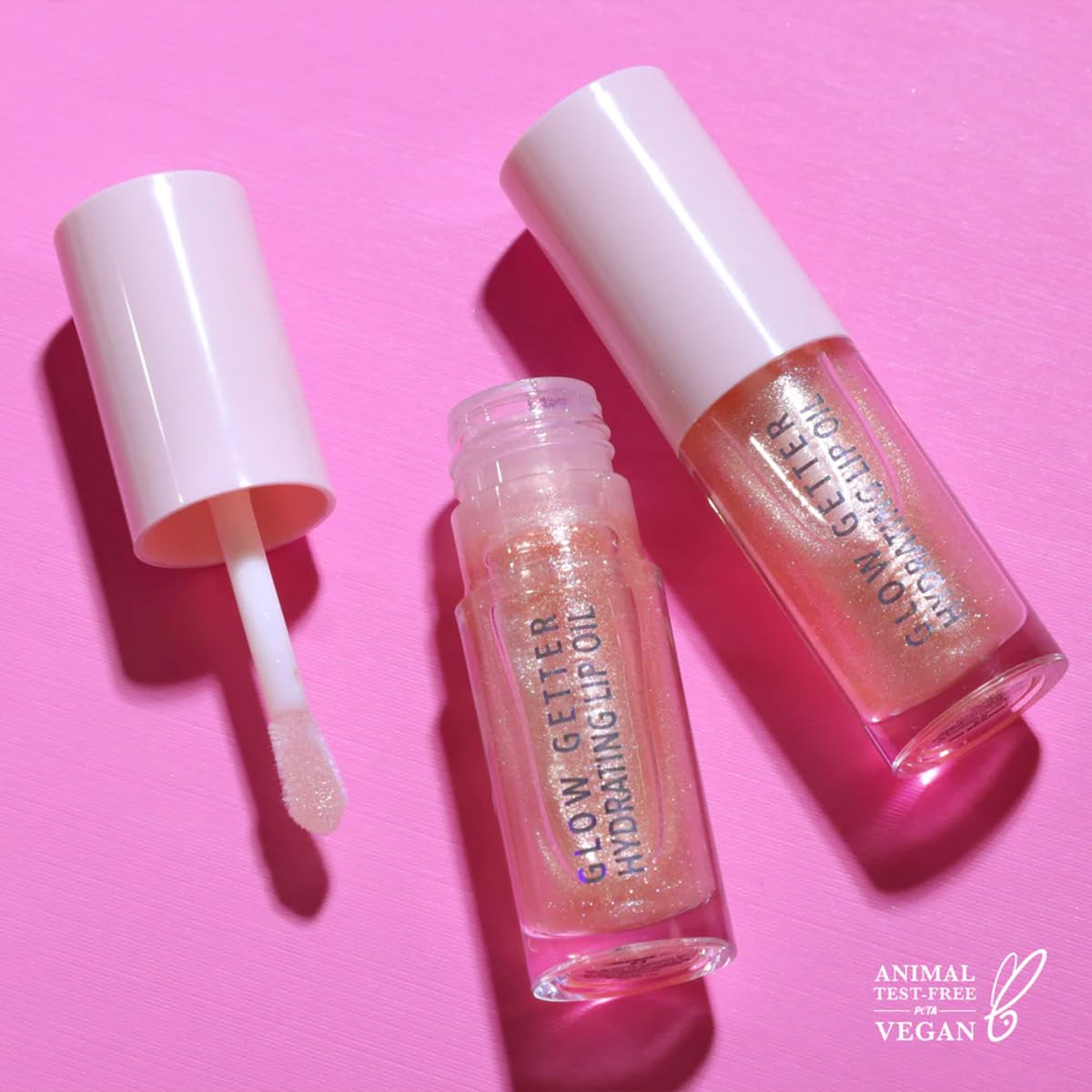 Moira Glow Getter Hydrating Lip Oil Aceite Labial Hidratante Varios Tonos (CHAMPAGNE KISS)