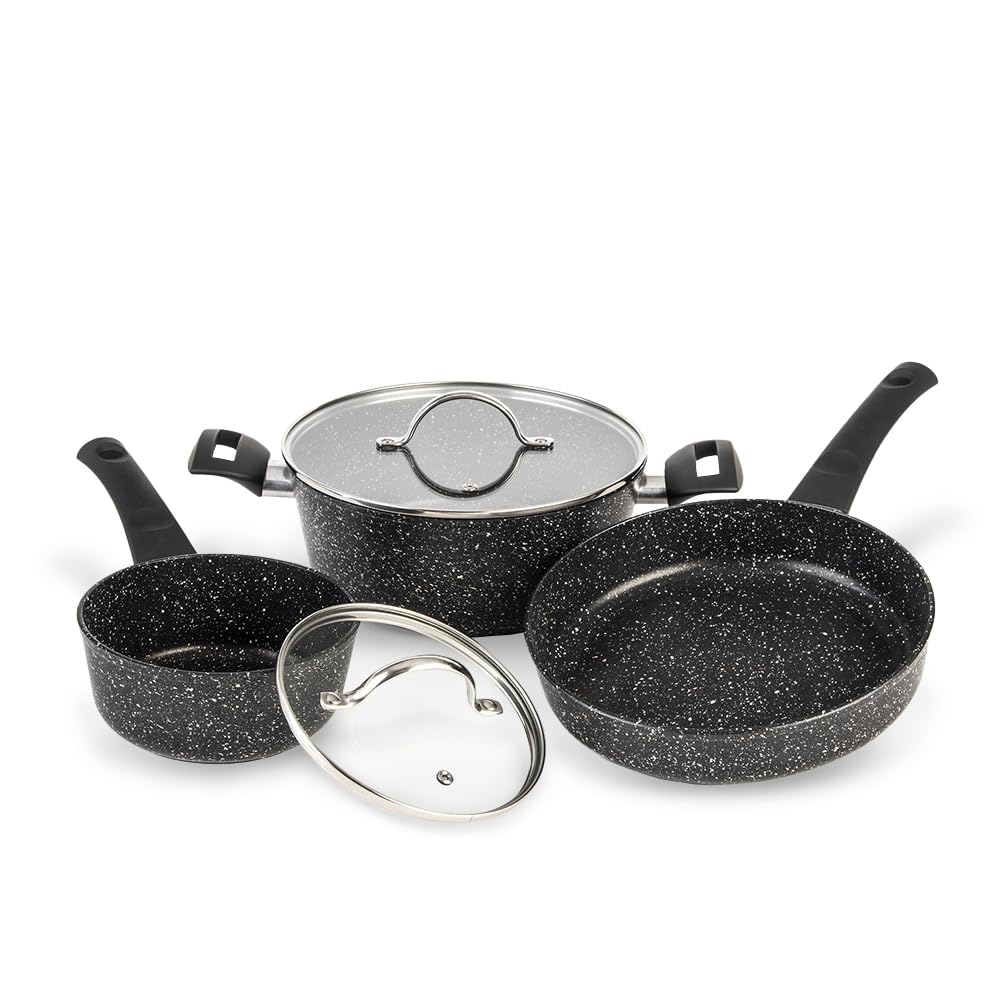 Cinsa Bateria de cocina Forta Roca 5 piezas de Aluminio Forjado (Bateria 5 piezas)