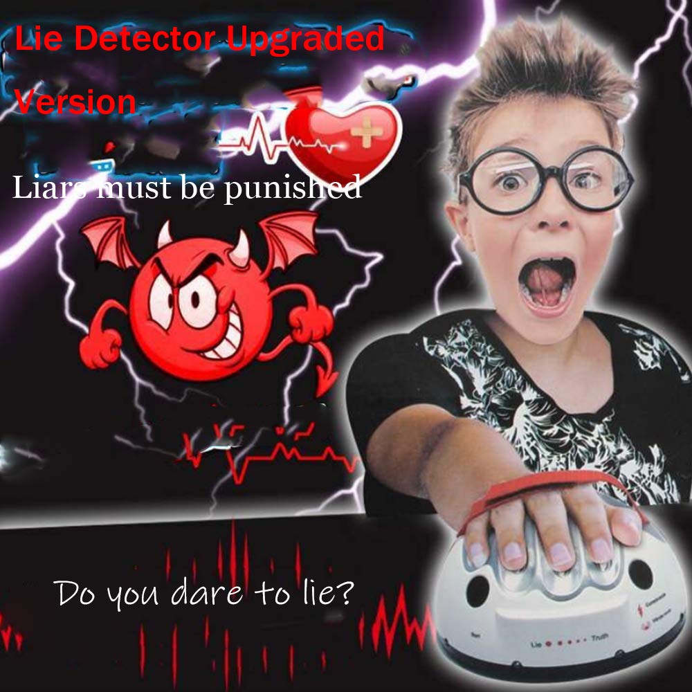 OUKEYI - Detector de mentiras de choque eléctrico, impactante juego de fiesta mentiroso interesante juego verdadero o atrevido detector de mentiras, juguetes de broma polígrafo, entretenimiento juego