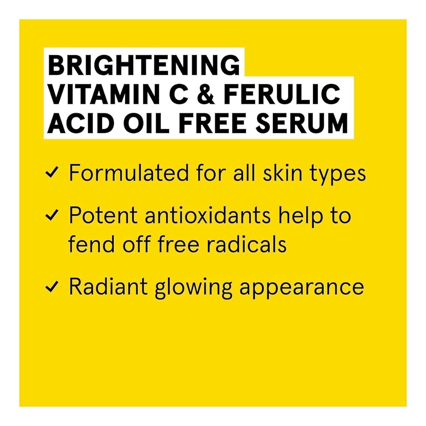 Serum Brightening Vegano con Vitamina C y Ácido Ferúlico - Sin Aceite - Para todo tipo de piel - 30ml