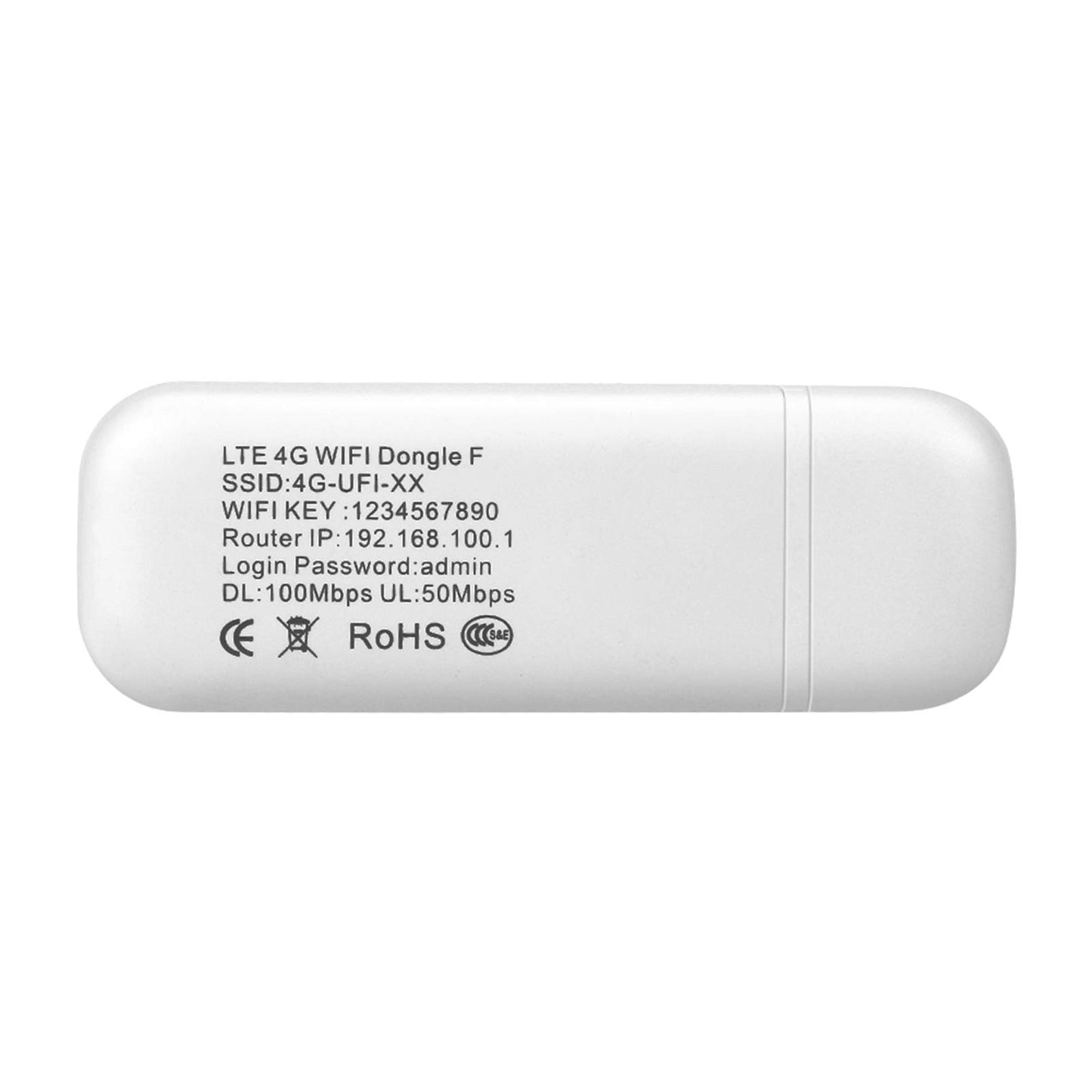 ASHATA 4G/ 3G Dongle,100 Mbps USB Dongle Router Móvil de Punto de Acceso Portátil,Con/sin Función WiFi (Opcional),Hotspot de la red inalámbrica(con Wifi)