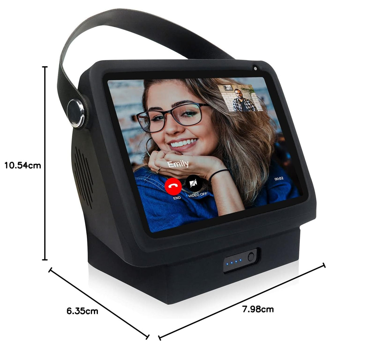 Base de Batería Blanou Negro para Show8 1ª y 2ª Generación con Cargador Portátil y Soporte para Altavoz Inteligente Xiaodudao 15600mAh Protector 9.5 Horas Trabajo.