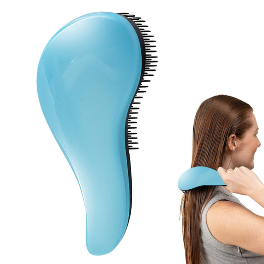 MITEGELO Antiestático Cepillo para Cabello, Detangling Brush,Favorece Crecimiento del Cabello, Evita Encrespamiento, en Húmedo y en Seco, Peina Cabello, Apto para Todo Tipo de Cabellos.(Azul)