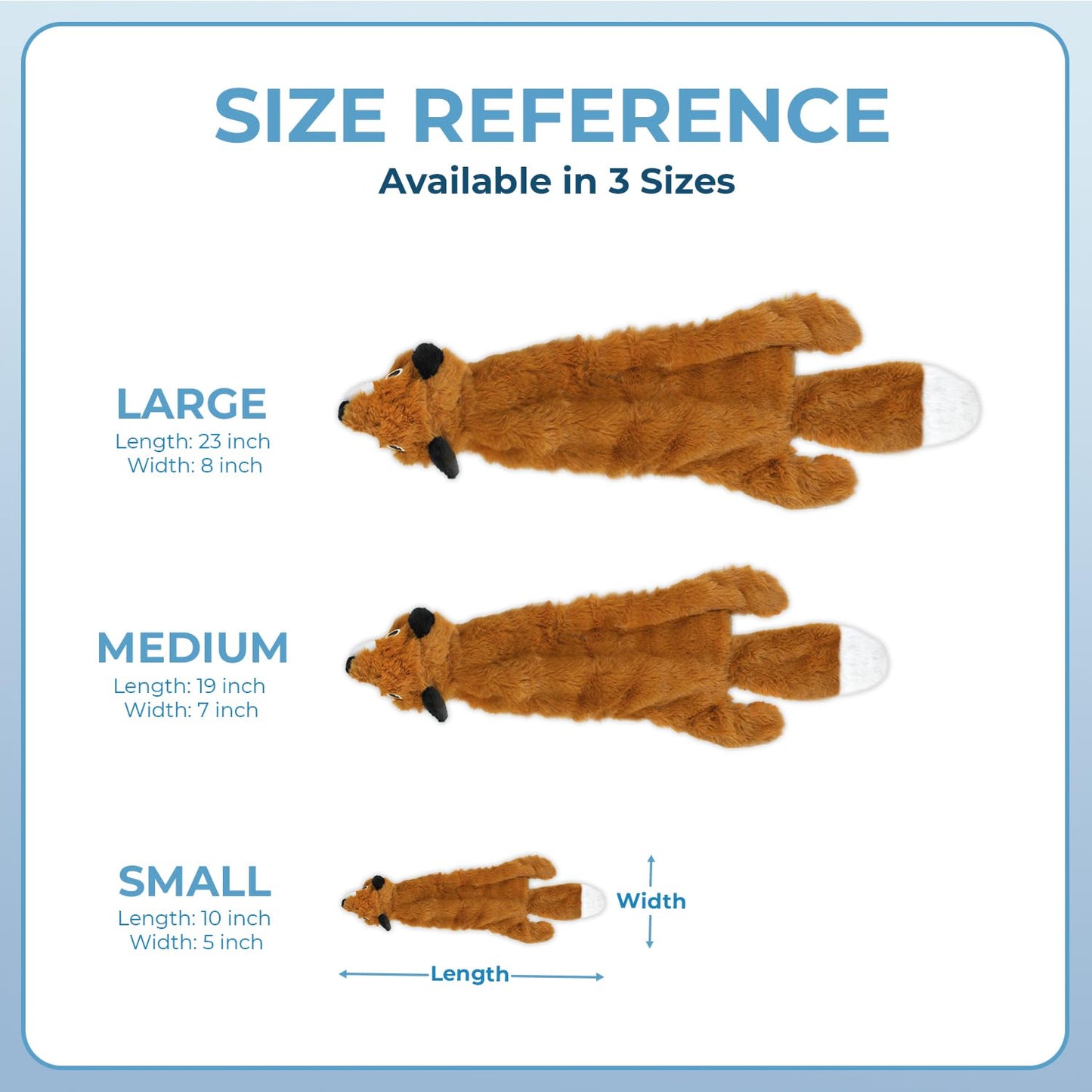 Best Pet Supplies - Juguete para Perro sin Relleno, 2 en 1, diseño de Zorro, Mediano