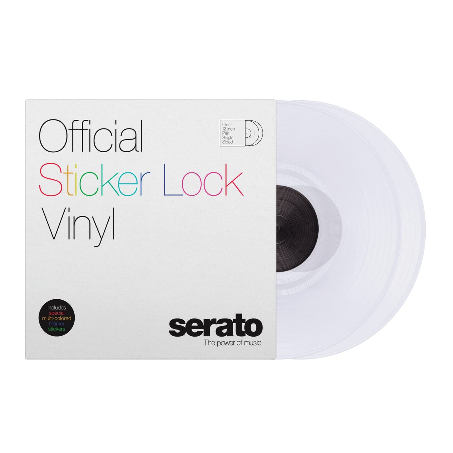 Serato SCV-PS-SL-BM - Bloqueo calcomanía de 12" Control de vinilo para Serato DJ - (par)