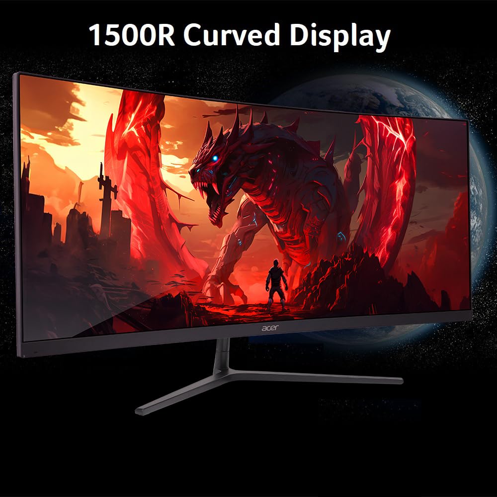 ACER Monitor Gamer Nitro Curvo ED6 29.5" UWFHD 200Hz Panel VA 1ms AMD FreeSync Premium