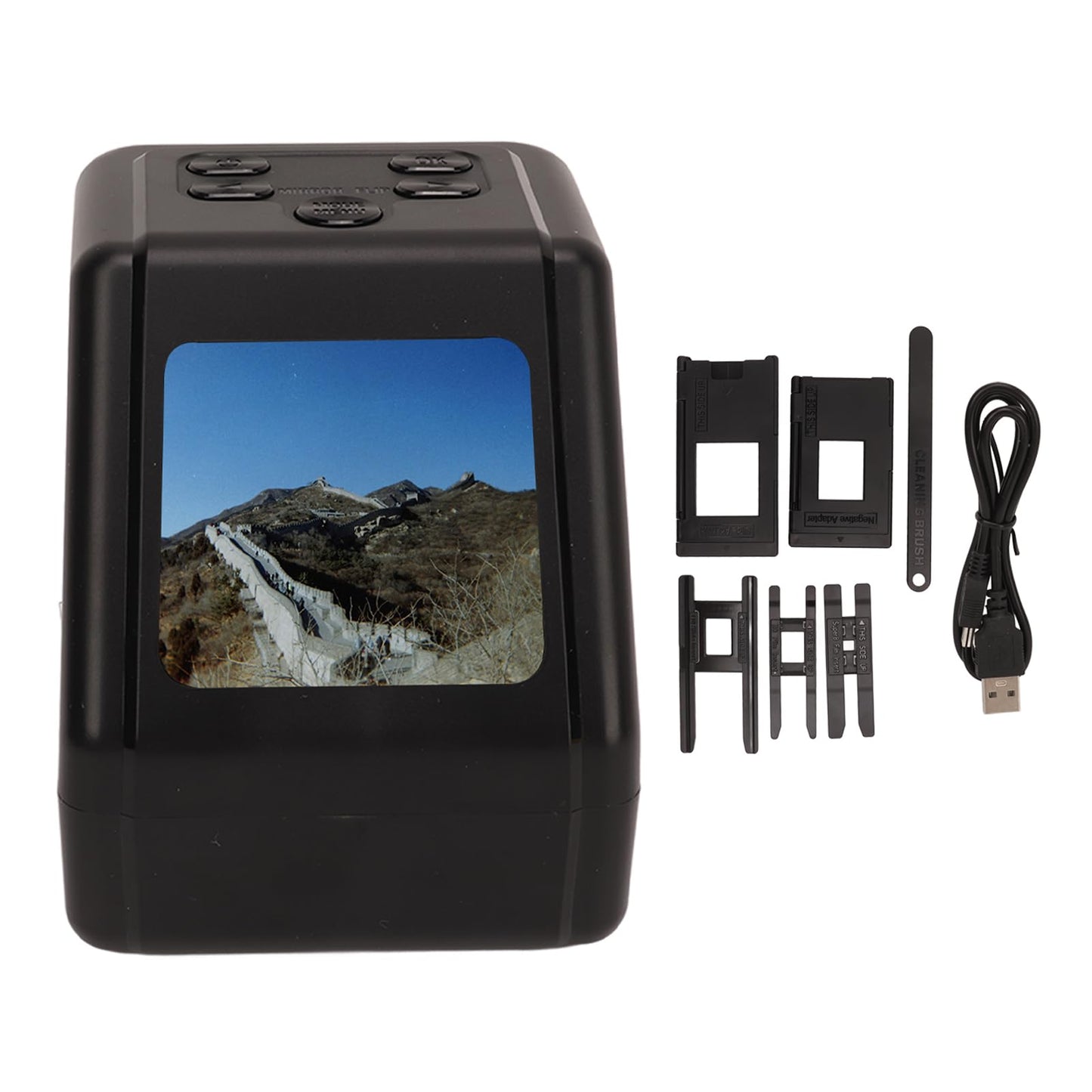 Fabater Escáner de Películas y Diapositivas, Escáner de Películas Digital, Convierte Diapositivas y Negativos de Películas de 135, 126, 110, Super 8 y 8 Mm en Imágenes JPG de 22 MP
