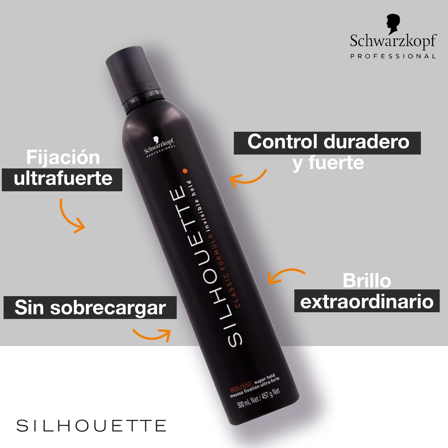 Mousse de Styling Schwarzkopf Silhouette BETO BEAUTY 500 ml