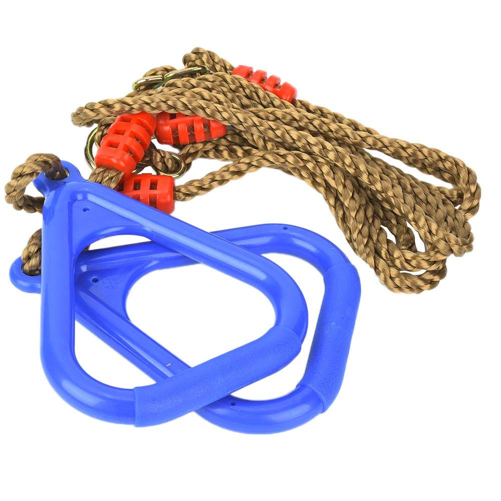 koulate Anillos de Gimnasia móviles para niños, 1 par de plástico Ajustable Columpios de Gimnasio para niños Anillos de Fitness 3 Colores Columpios Opcionales Conjunto de Paquete de Asientos(Azul)