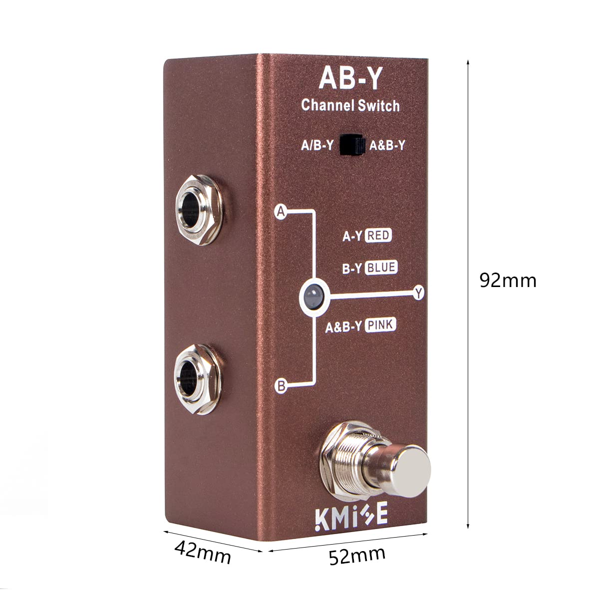 lotmusic Pedal de efectos de guitarra eléctrica Mini tipo único DC 9V True Bypass (ABY)