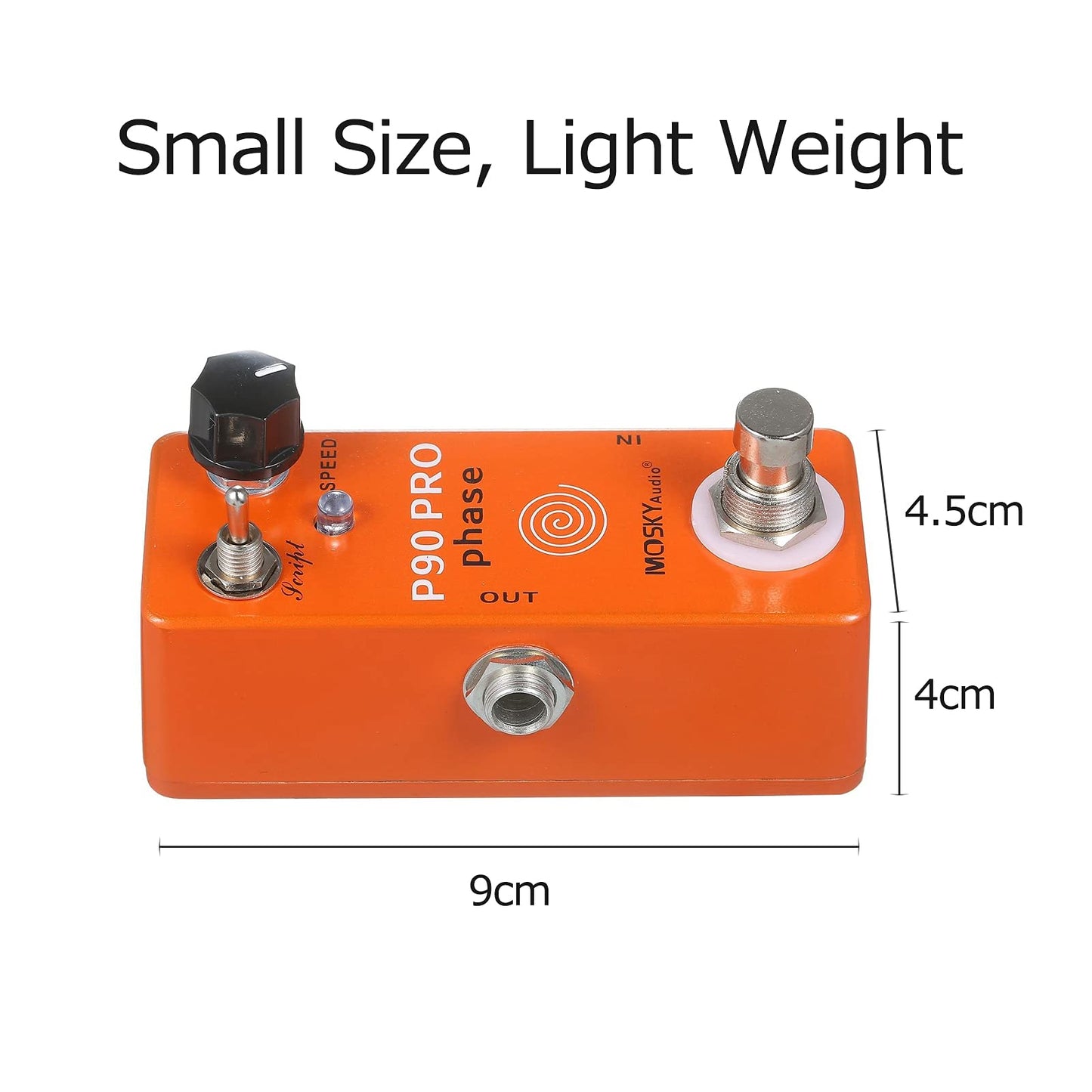 ERYUE Phaser Pedal, MOSKYaudio P90 PRO Fase Phaser Pedal Efectos de Guitarra Mini Pedal clásico Phaser Pedal Efecto Pedal
