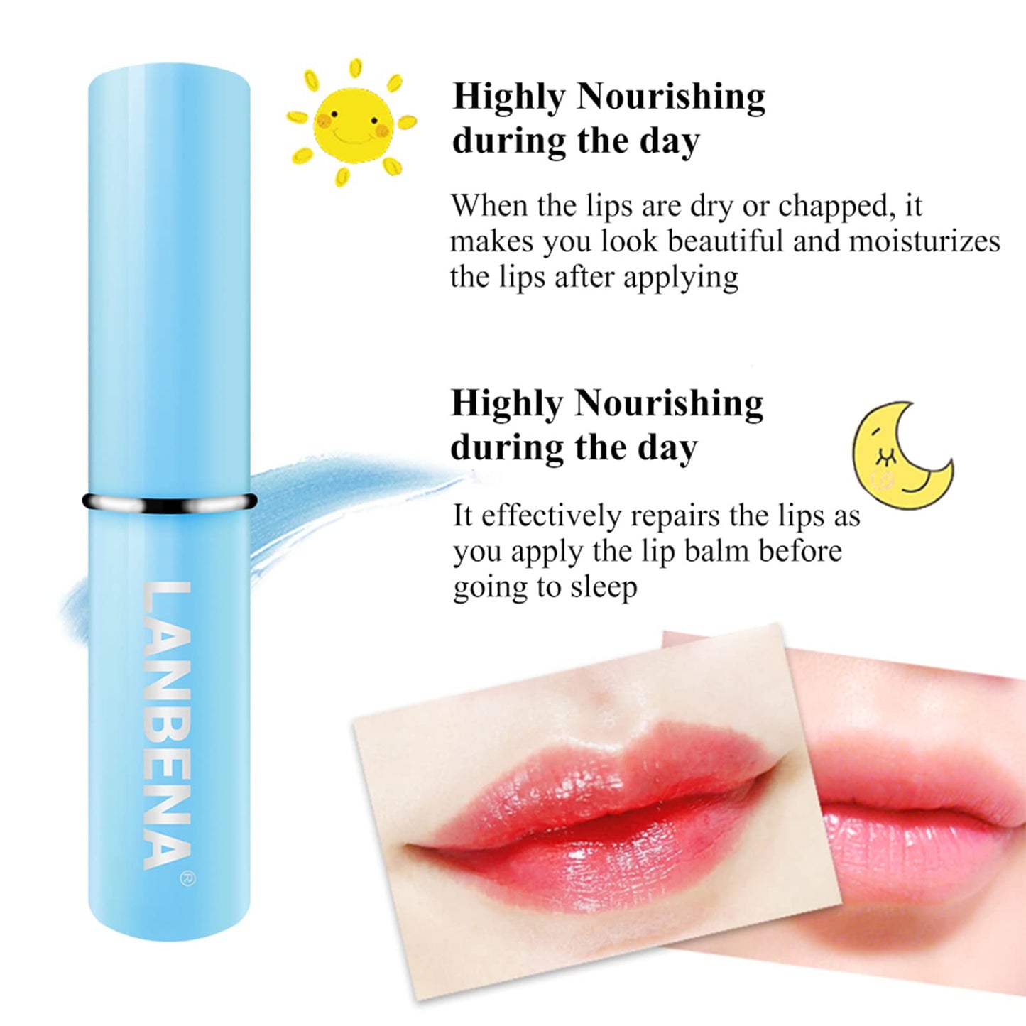 SZITW Bálsamo labial con ácido hialurónico Relleno labial Extracto natural Desvanecimiento de las líneas labiales Lápiz labial nutritivo Hidratante Cuidado labial duradero Uso diario