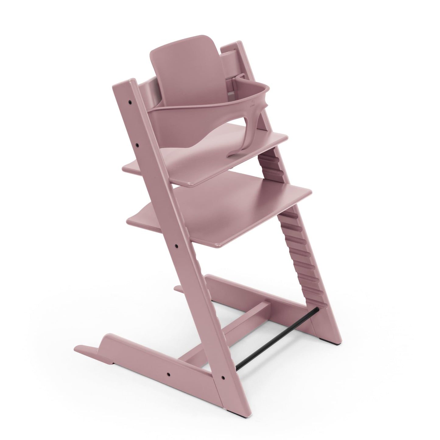 Silla Tripp Trapp de Stokke con Baby Set - Silla ajustable y evolutiva para niños y adultos - Ergonómica & diseño atemporal (Heather Mauve)