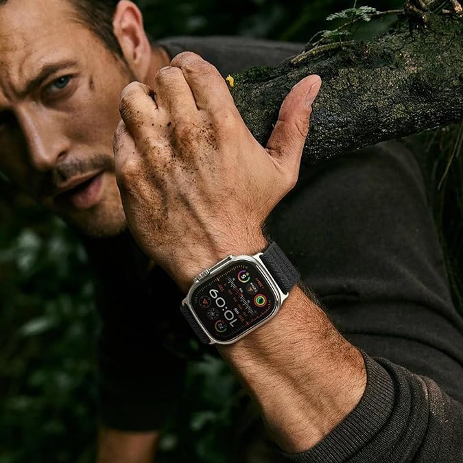 BuFan Band Case para Apple Watch 49mm 45mm 44mm 41mm 40mm para iWatch Serie 8 7 SE 6 5 4 3 2 1, Correa Deportiva Militar Resistente para Hombres y Mujeres