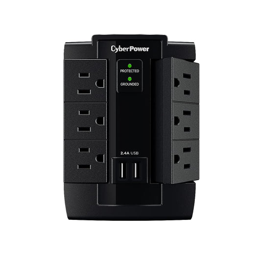 Supresor De Picos CyberPower Negro P600WSURC1