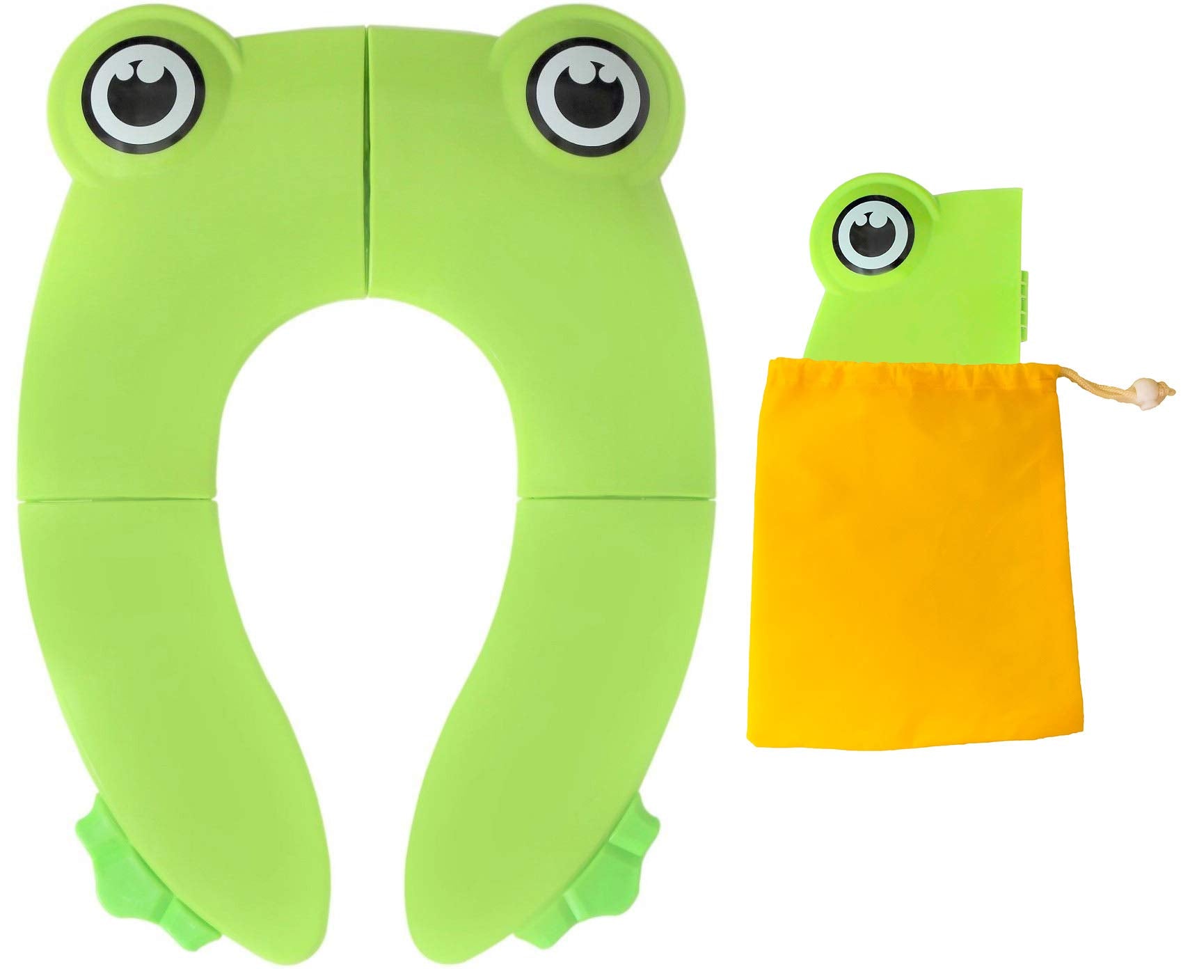 Funda de Asiento de Entrenamiento POKANIC Verde Rana con Almohadillas de Silicona Antideslizantes Plegables y Portátil para Niños y Niñas