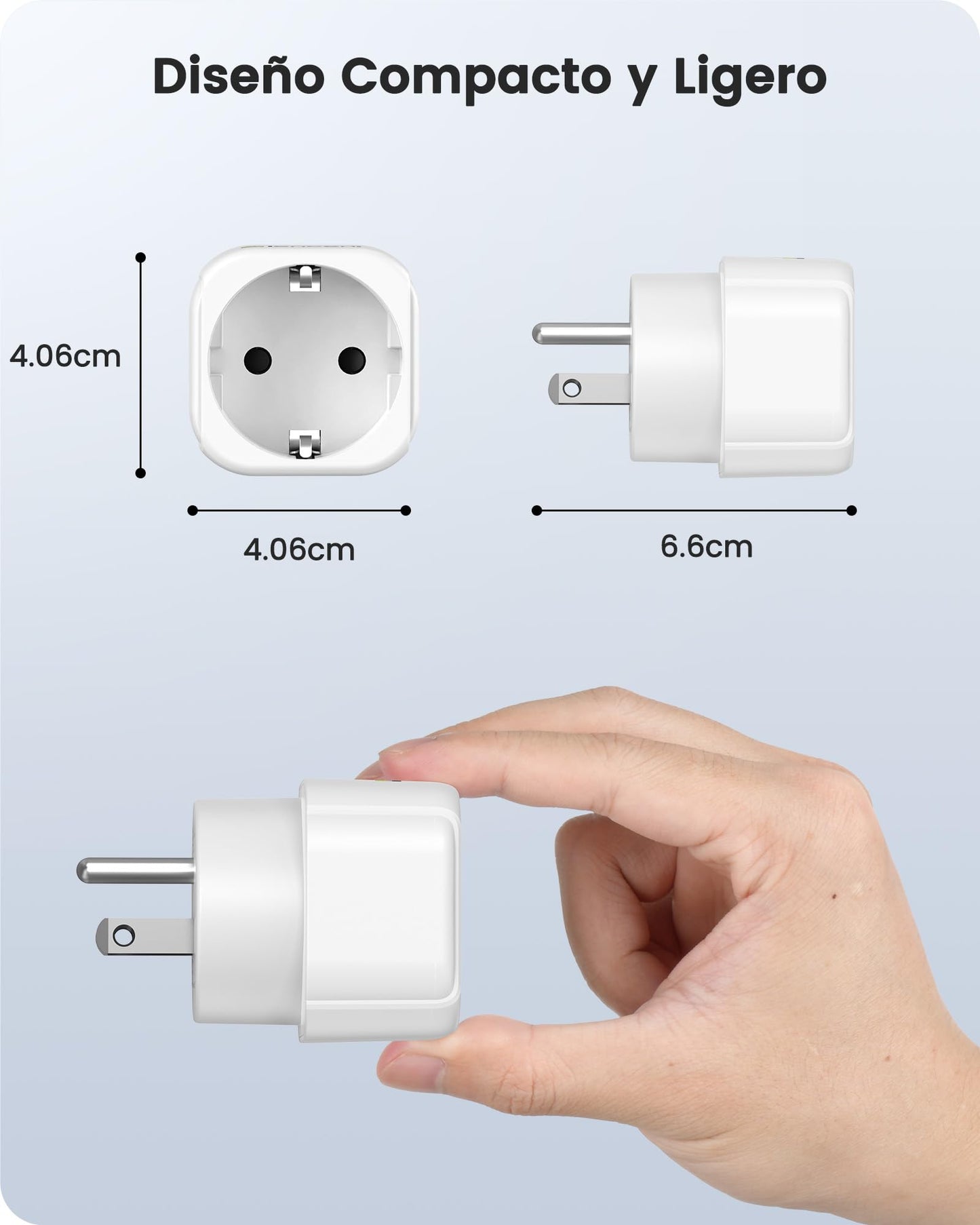 LENCENT 2X Adaptador de Enchufe de Europa a EE.UU, Adaptador de Enchufe de Salida Estadounidense, Adaptador de UE a EE.UU, Convertidor de Enchufe de Viaje de Europa a EE. UU. Mexico Colombia Canada