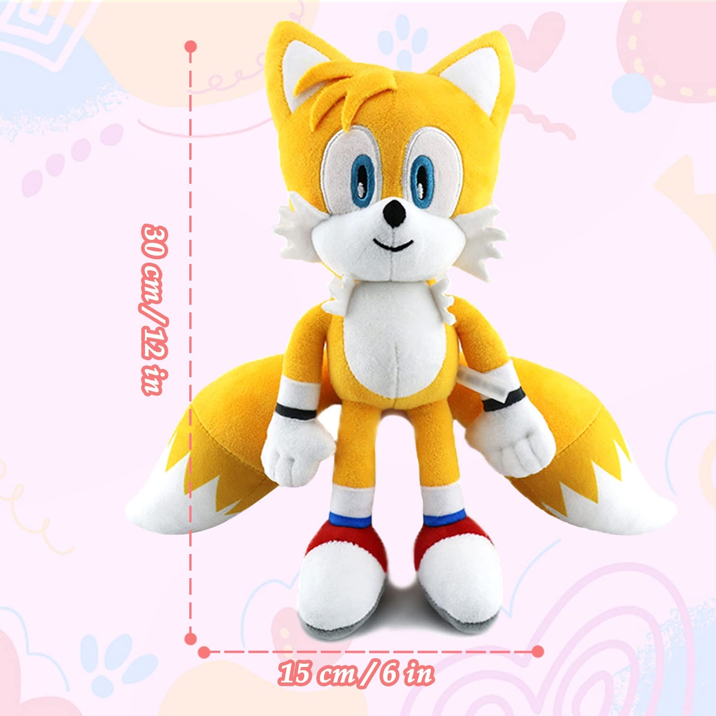 Juguetes de peluche para Hedgehog,12 pulgadas personajes de dibujos animados,Juguete de Peluche Suave para Sala de Estar,Oficina,Coche,Regalos navideños perfectos Para Niños y Niñas (Amarillo)