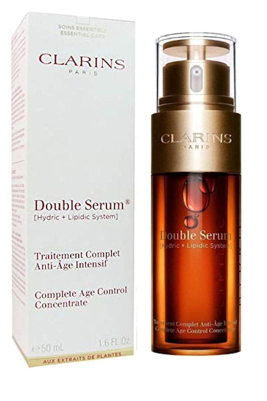Clarins Double Serum Complete Age Control Concentrate With Tumeric - 1.6 Fluid Ounces Luxury Size