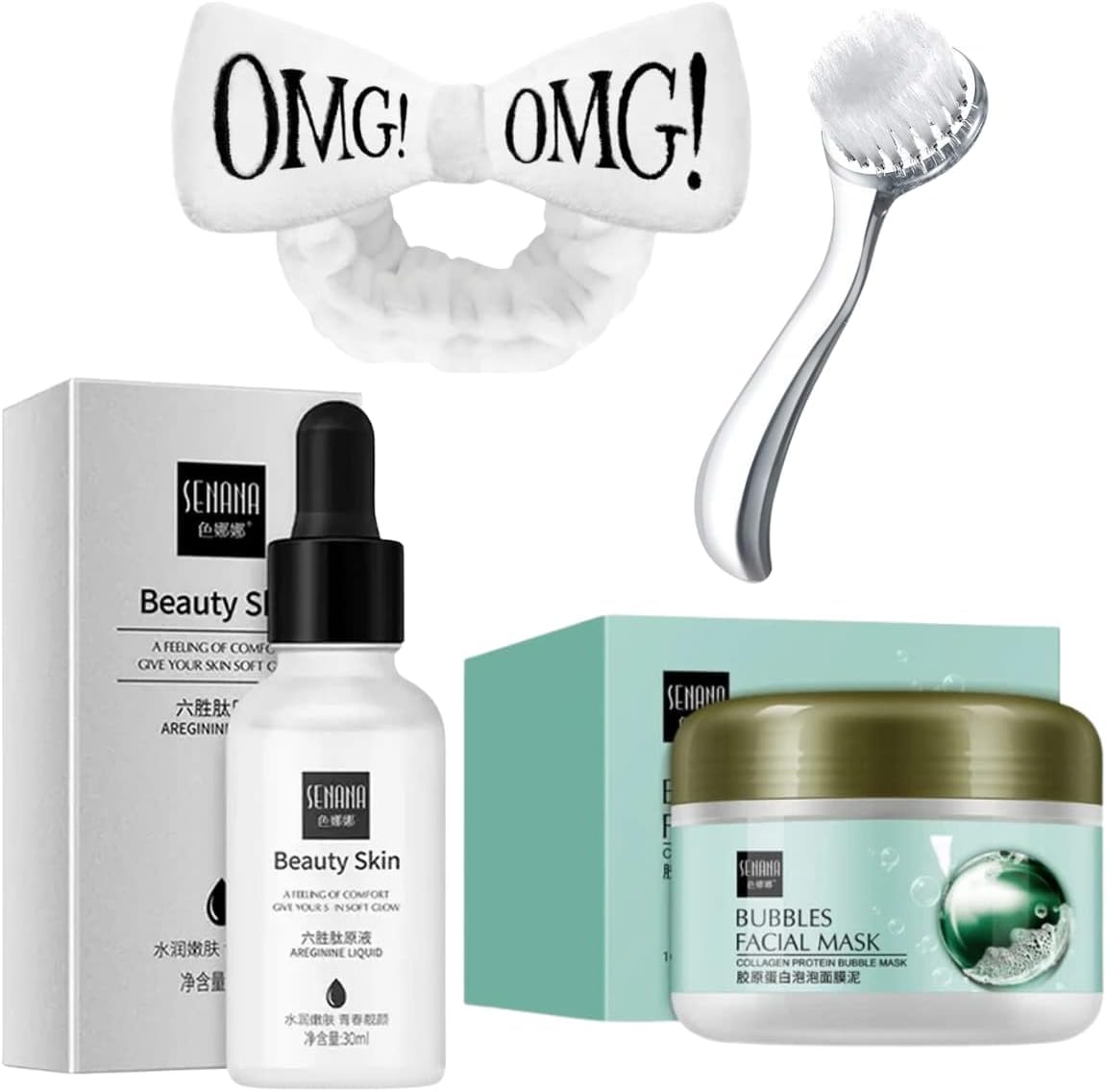 varias Kit de cuidado facial con cosmetiquera de viaje, contiene 25 piezas