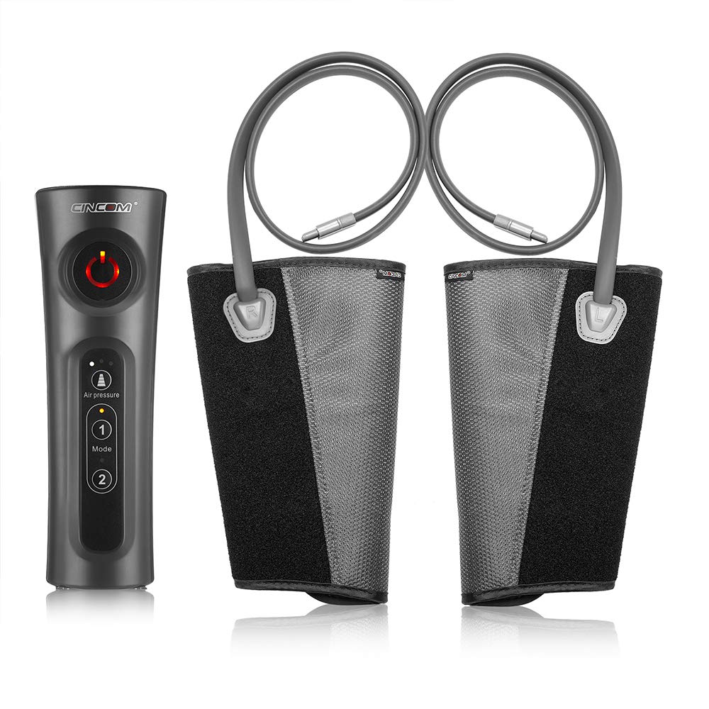CINCOM Leg Massager for Circulation Air Compression Calf Wraps with 2 Modes 3 Intensities and Helpful for RLS and Edema