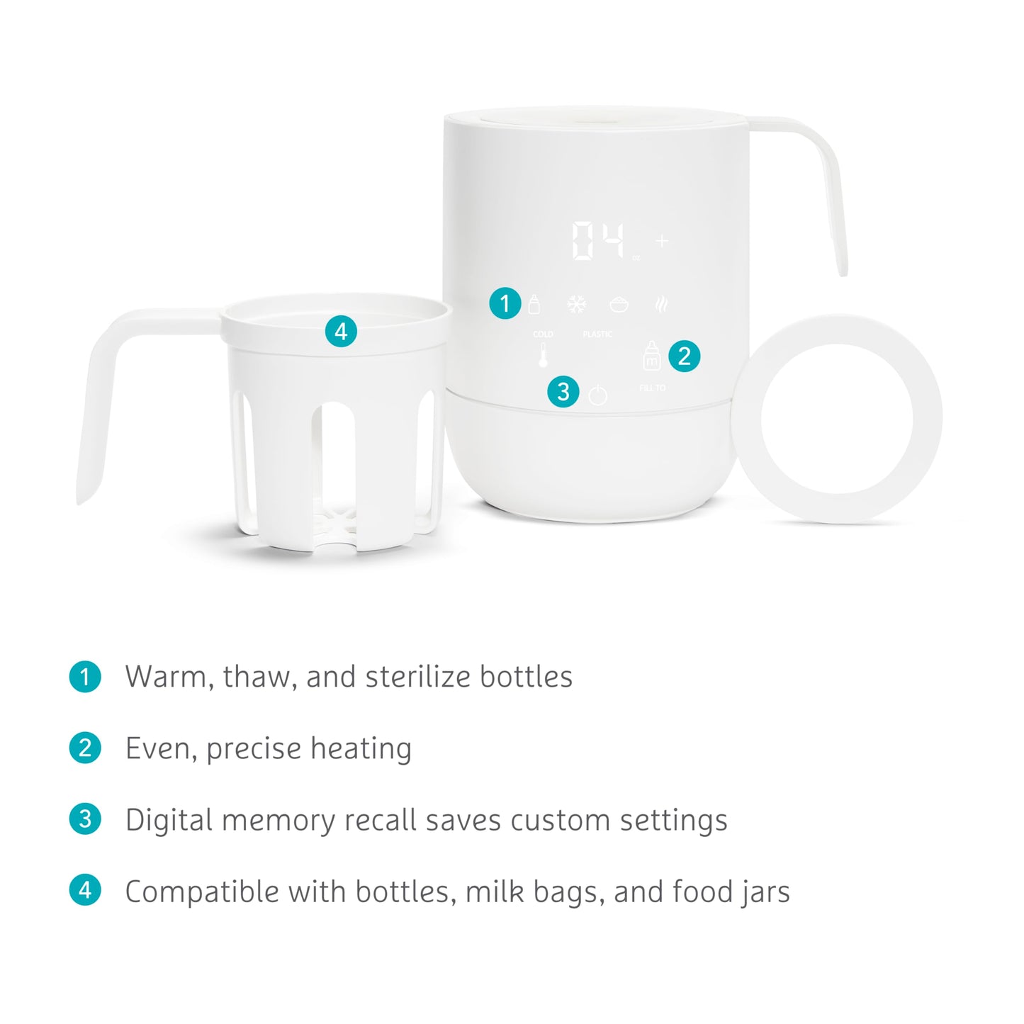 Calentador de Botellas y Esterilizador Munchkin Blanco Compatible con Todas las Marcas