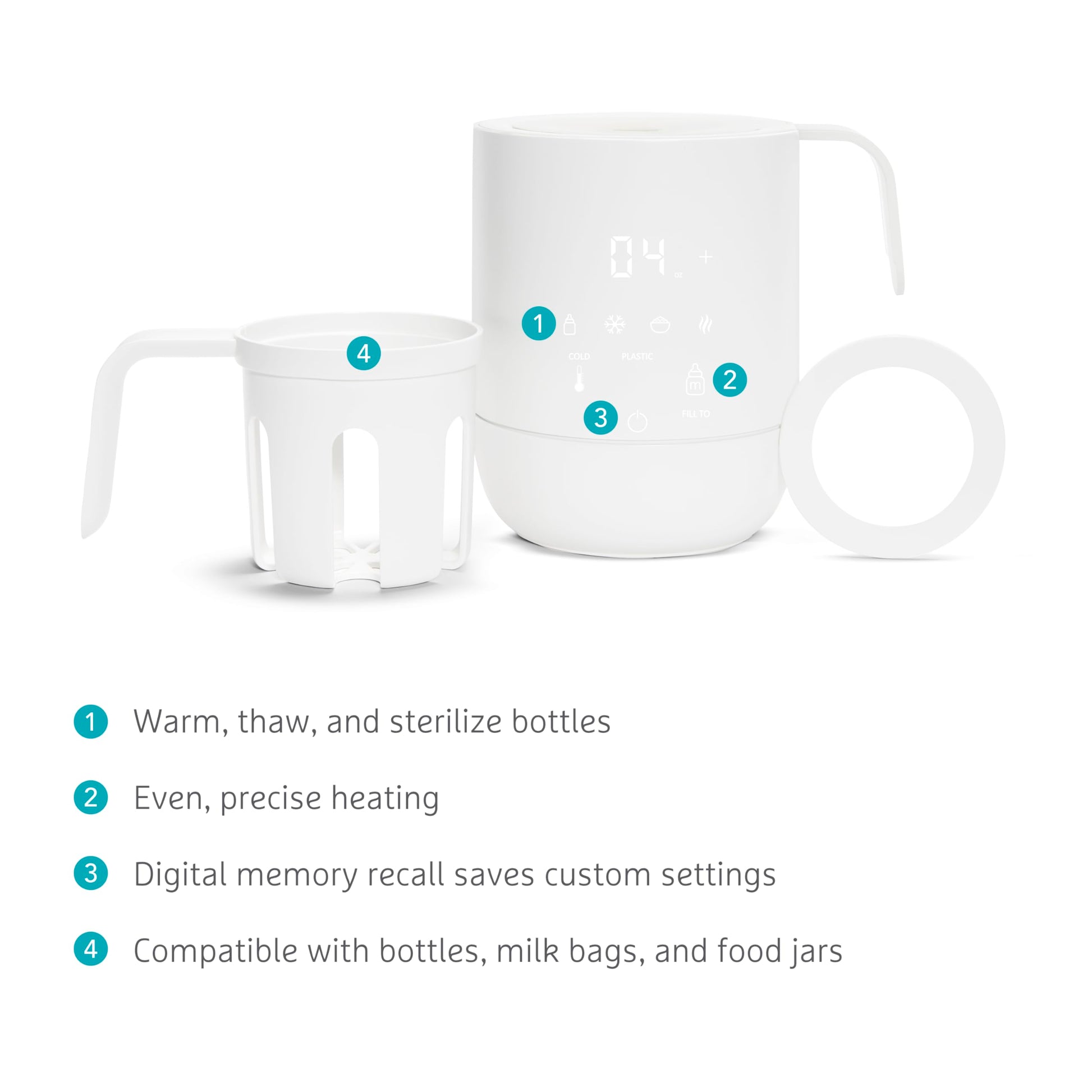 Calentador de Botellas y Esterilizador Munchkin Blanco Compatible con Todas las Marcas