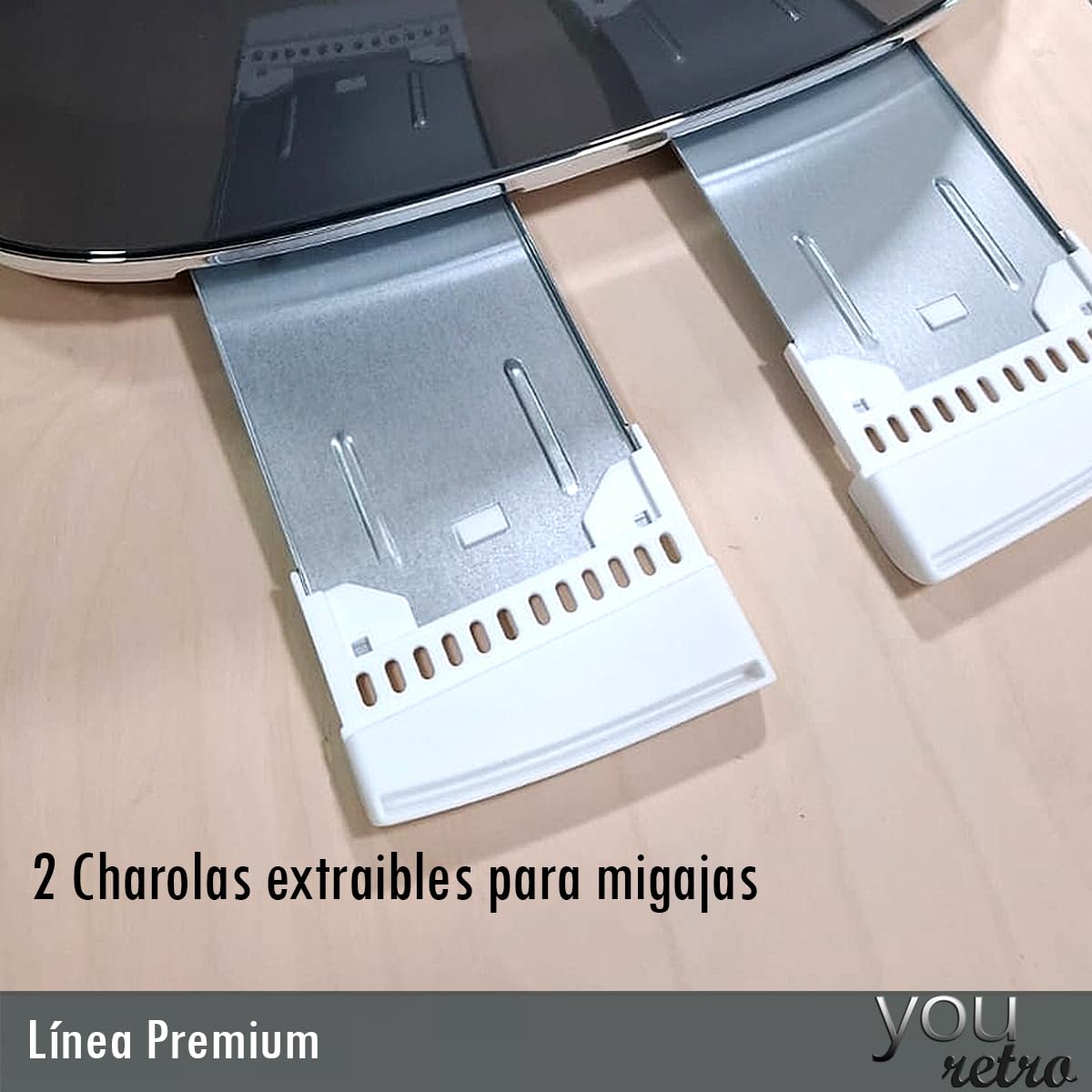 Tostadora De Pan Retro Electrica De 4 Rebanadas Con 6 Niveles Con Funcion de Cancelacion Ranura Ancha YOU