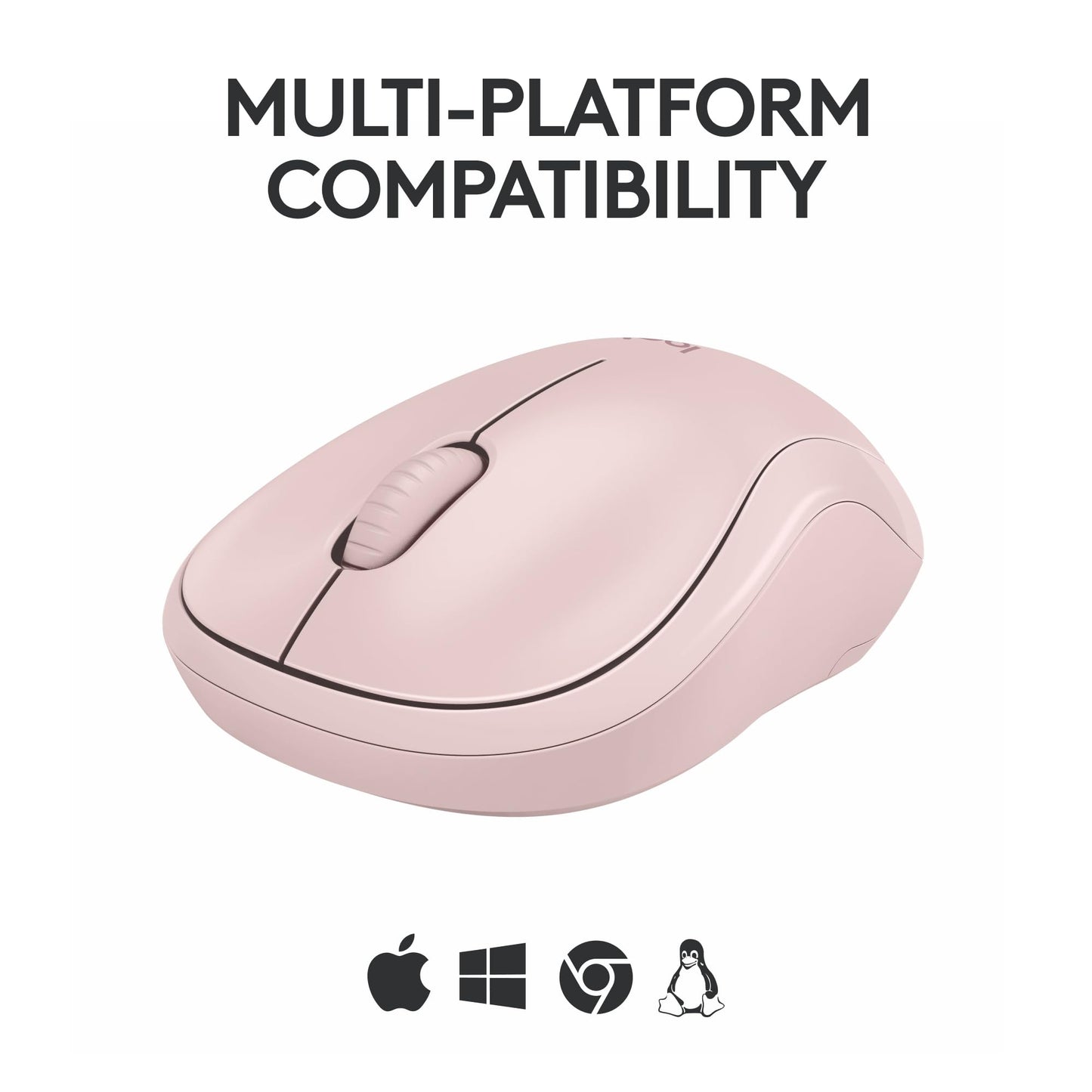 Logitech Mouse Bluetooth silencioso M240, inalámbrico, Compacto, portátil, Seguimiento Suave, batería 18 Meses, Windows, macOS, ChromeOS, Compatible con PC, Mac, laptops, Tablets - Rosa