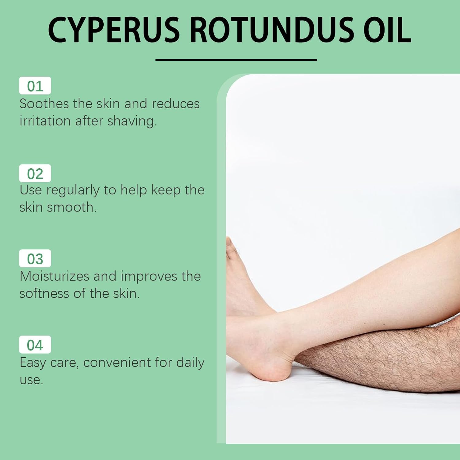 Cyperus Rotundus Oil for Hair Removal and Skin Nourishment - 100% Natural Moisturizer - 60ml - (1pcs)