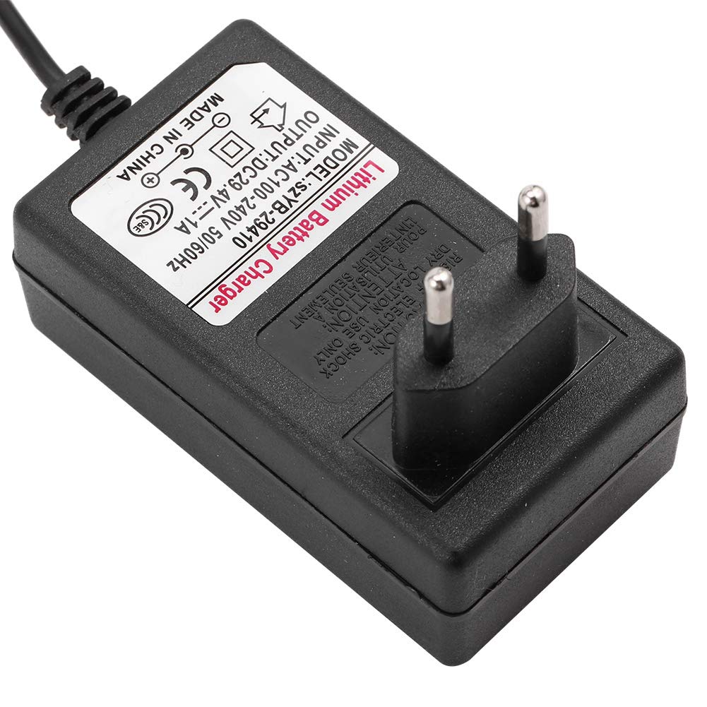 Bewinner 29.4V 1A Adaptador del Cargador Adaptador de Fuente de Alimentación para Smart Balance Car Scooter Indicador LED Adaptador de Corriente para Faros, Coches de Juguete,etc(EEUU pulg)