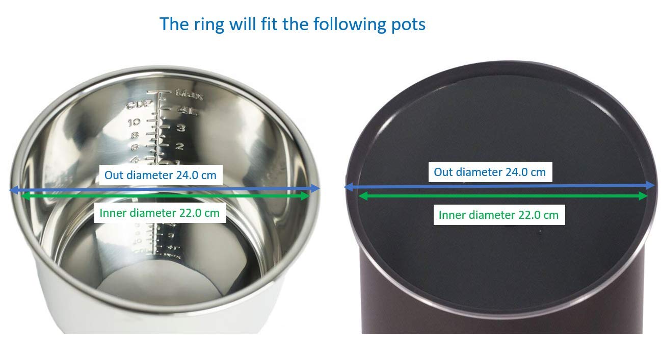 Anillo de sellado eléctrico de olla de presión o anillo de sellado o junta de sellado, para muchas ollas a presión eléctricas de 5 litros, 6 litros, 5 cuartos y 6 cuartos de galón. Comprueba las